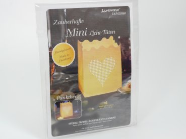 Lichttueten mini mit Motiv Punkt Herz