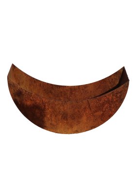 Edelrost Pflanzschale Halbmond