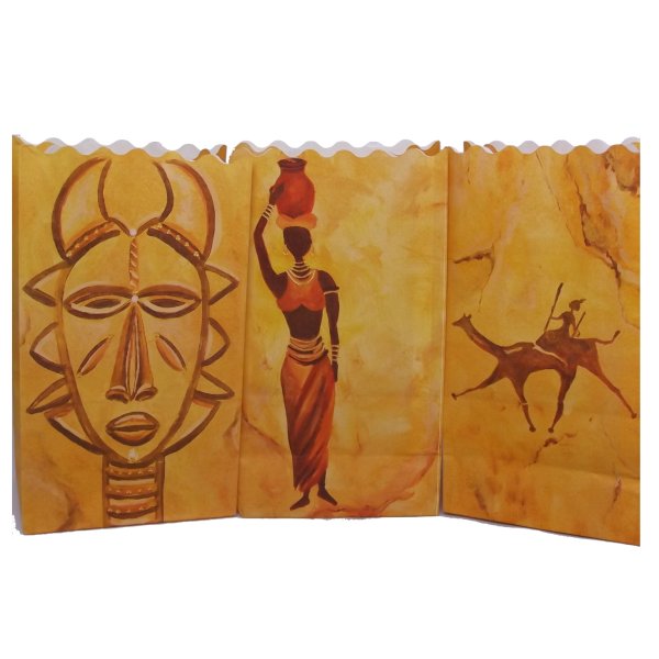 Lichttüten mit drei afrikanischen Motiven
