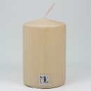 Farbige Stumpenkerze beige matt 100/70mm