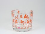 Teelichtglas Jumbo Blumenwiese farbig orange